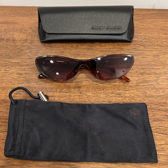 Quay X Guizio Slate Cat Eye Sunglasses in Brown Tort & Dark Brown - Picture 2 of 9